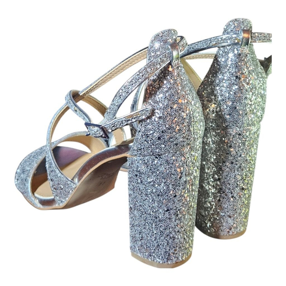 Jewel Badgley Mischka Heels Size 11 Silver - Picture 5 of 8